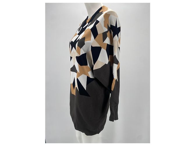 Top asimmetrico Givenchy in viscosa multicolore - vista 3