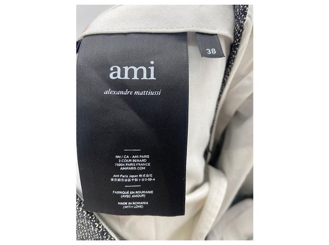 Ami Pantalón recto de lana Gris - vista 5