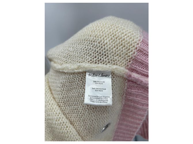 Autre Marque Cardigan in Creme und Rosa Weiß - Ansicht 6