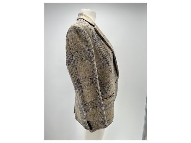 Ba&Sh Check Wool Blazer Beige - view 3