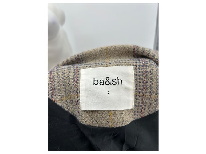 Ba&Sh Check Wool Blazer Beige - view 5