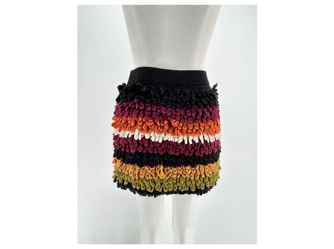 Sonia Rykiel Minigonna in lana multicolore - vista 2