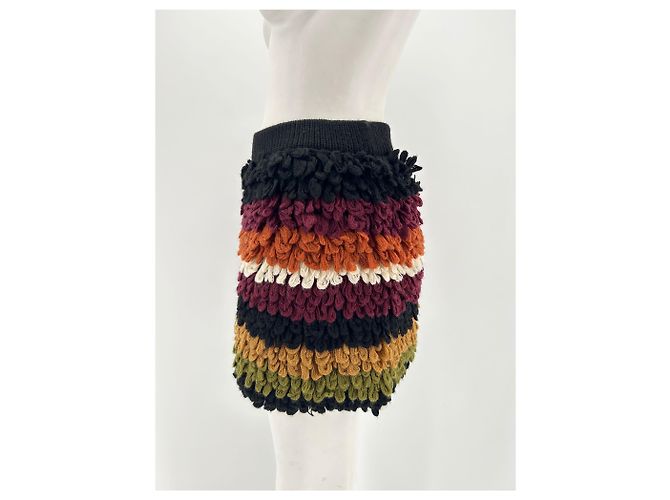 Sonia Rykiel Minigonna in lana multicolore - vista 3