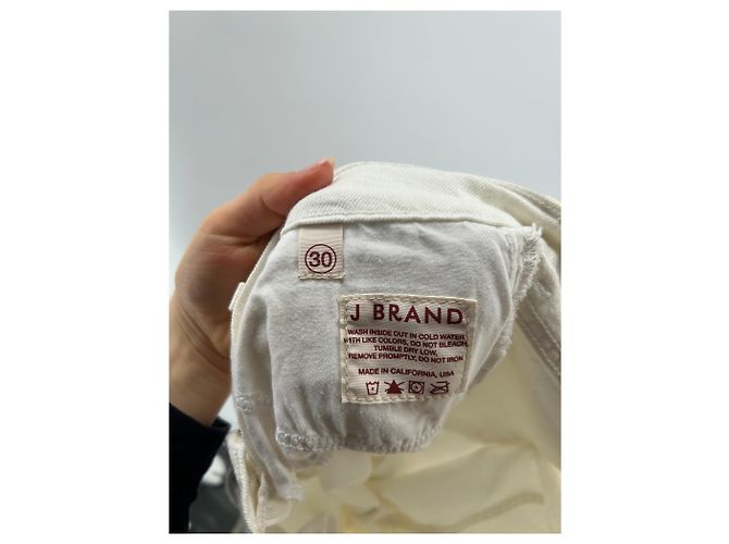 Vaqueros J Brand blancos de algodón talla 30 - vista 4