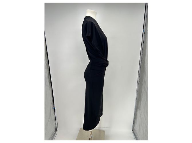 Paco Rabanne Schwarzes Viscose Kleid - Ansicht 3