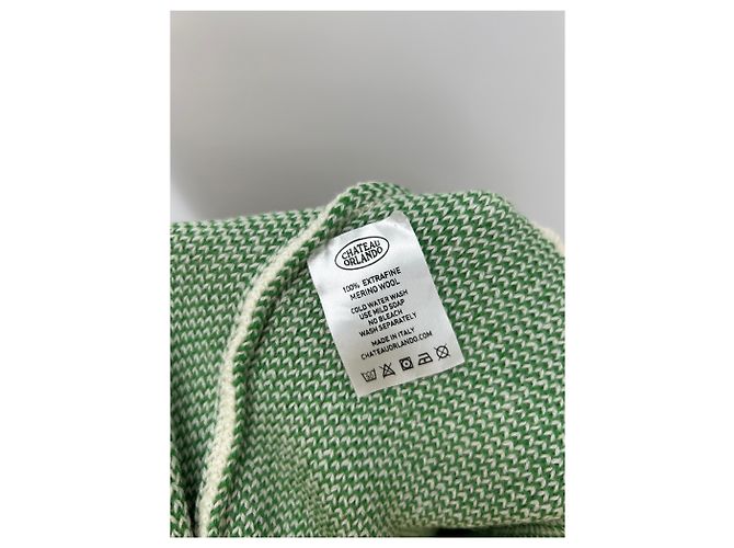 Autre Marque Colete sem mangas creme e verde Branco - vista 4