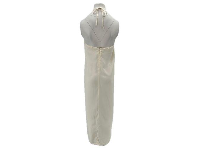 Cult Gaia Pareo-Kleid aus Satin in Ecru - Ansicht 2