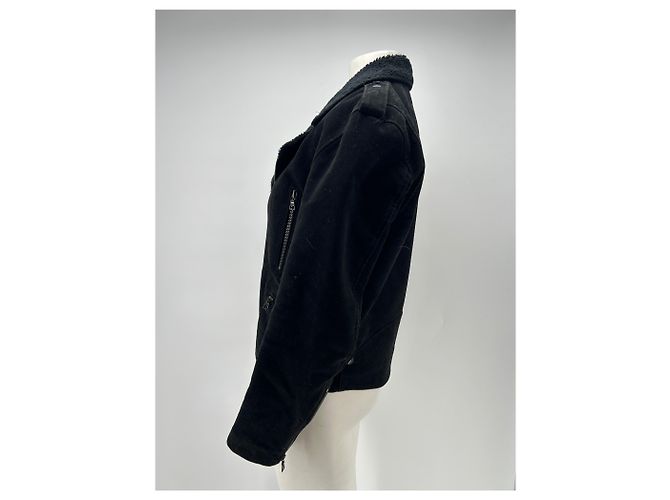 Chaqueta de piel de lana negra Sandro M Negro - vista 5