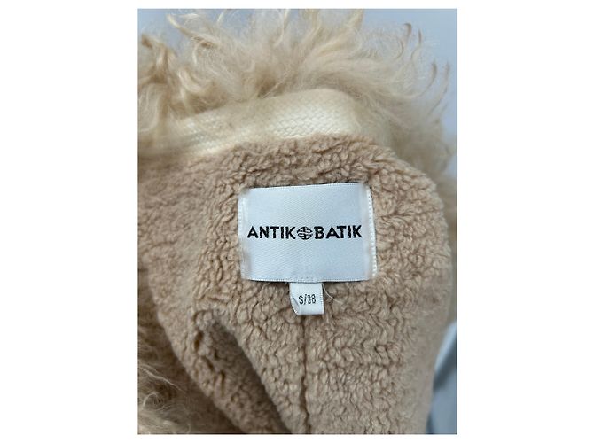 Antik Batik Shearling Jacke Weiß Wolle S - Ansicht 5