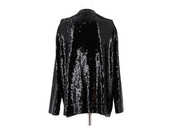 Céline Giacca nera con paillettes Nero - vista 2