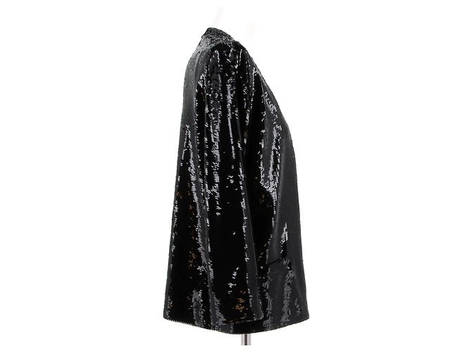 Céline Giacca nera con paillettes Nero - vista 4