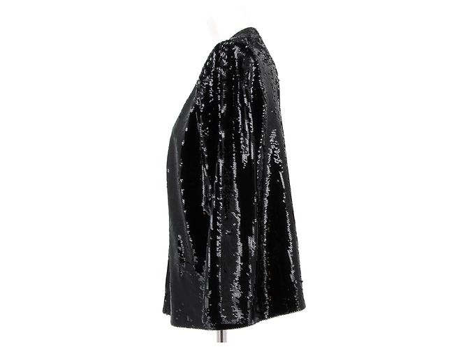 Céline Giacca nera con paillettes Nero - vista 5