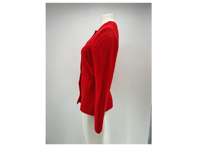 Rouje Cardigan aus Wolle Rot - Ansicht 4