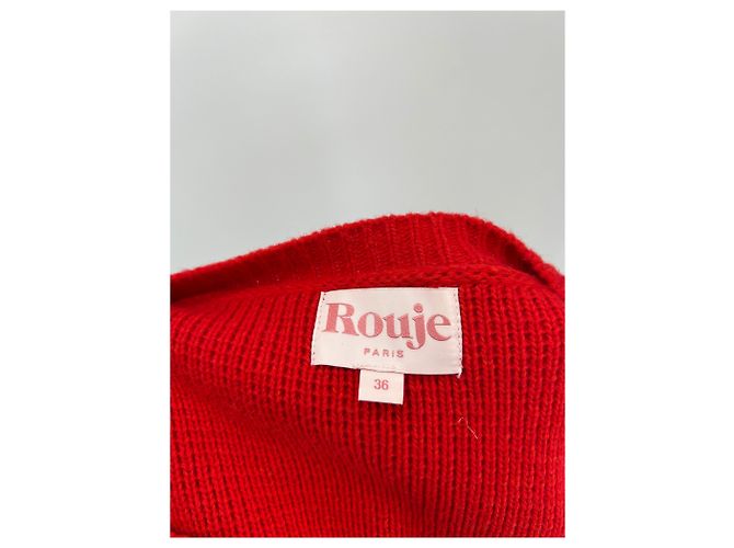 Rouje Cardigan aus Wolle Rot - Ansicht 5