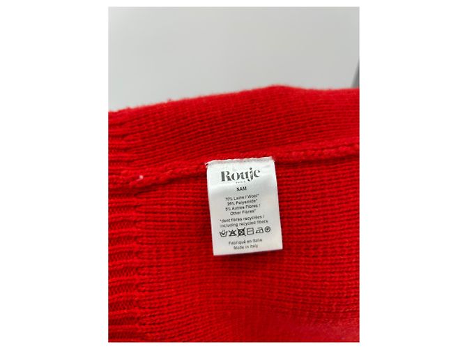 Rouje Cardigan aus Wolle Rot - Ansicht 6