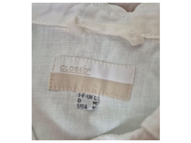 Closed Giacca Safari 100% Lino Bianca Bianco - vista 4