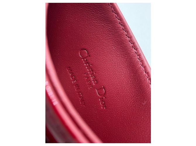 Dior Lady Dior Porta-cartões Verniz Bordeaux - vista 3