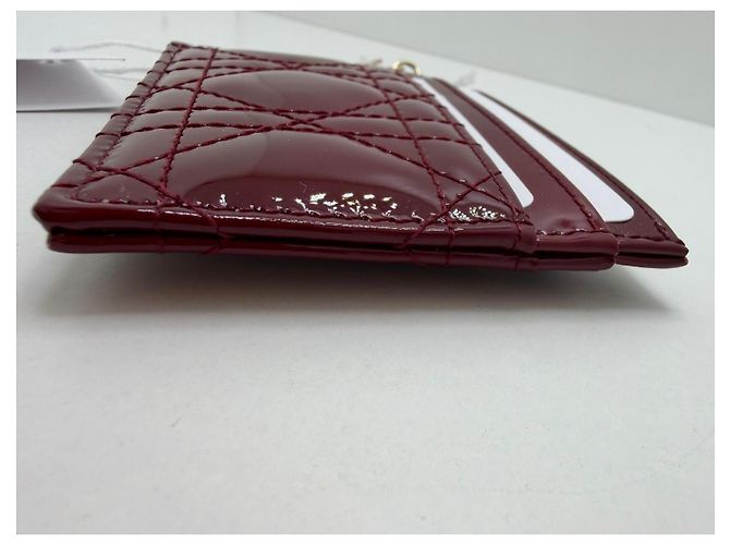 Dior Lady Dior Porta-cartões Verniz Bordeaux - vista 7