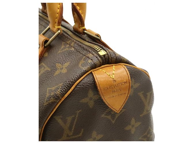 Borsa Louis Vuitton Monogram Speedy 25 Marrone Monogramma - vista 9