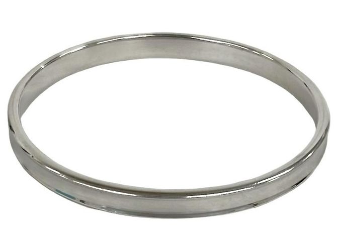 Bracciale rigido stretto in argento con incisione del logo Tiffany & Co. - vista 6