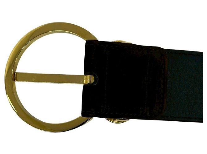 Salvatore Ferragamo Gancini Gürtel aus Wildleder Braun - Ansicht 4