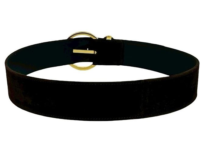 Salvatore Ferragamo Gancini Gürtel aus Wildleder Braun - Ansicht 5