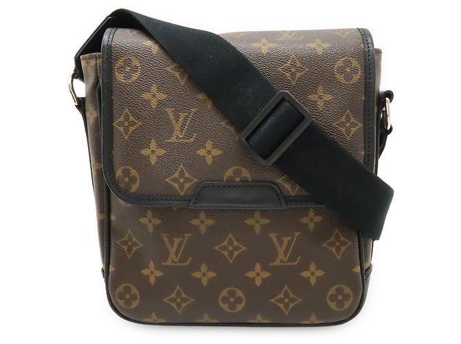 Borsa a tracolla Louis Vuitton Monogram Macassar Bass PM Pochette Marrone Nero Monogramma - vista 2