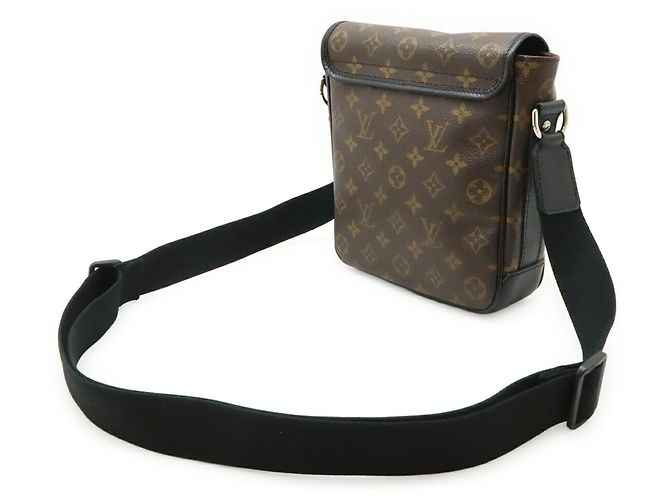 Borsa a tracolla Louis Vuitton Monogram Macassar Bass PM Pochette Marrone Nero Monogramma - vista 3