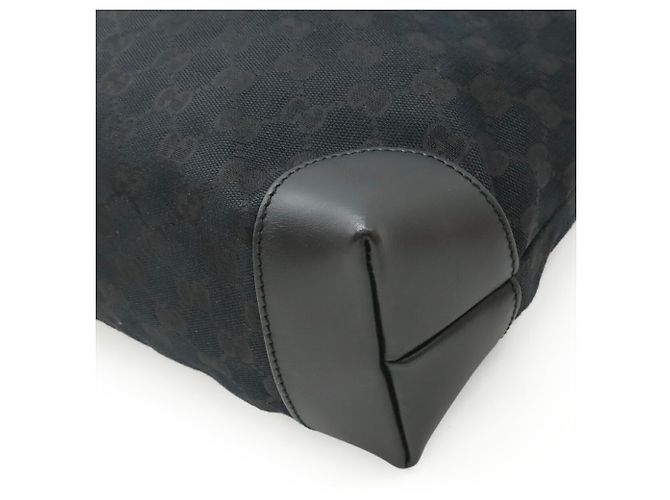 Borsa a Spalla Gucci GG Canvas Sherry Line Nero Bianco Rosso Verde Giallo - vista 4