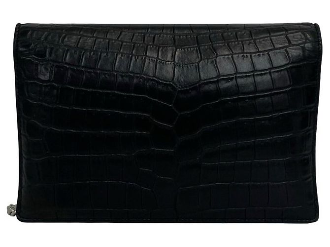 Mini borsa a tracolla in pelle nera Yves Saint Laurent Nero - vista 3