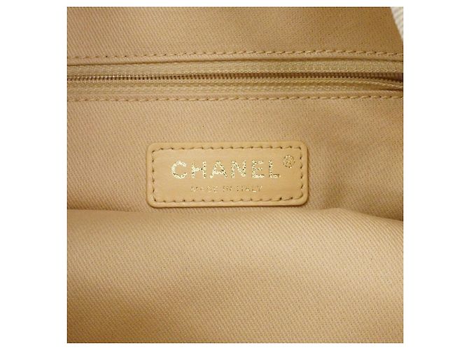 Borsa a tracolla con catena Chanel Deauville D'oro Crudo - vista 5