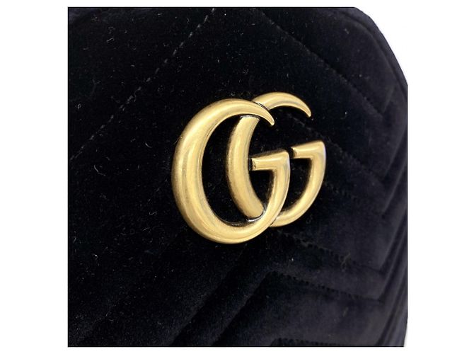 Mochila Gucci GG Marmont de terciopelo negro - vista 10