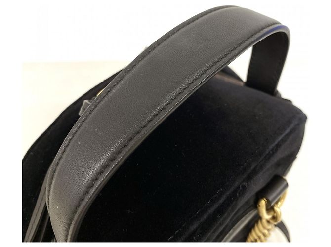 Mochila Gucci GG Marmont de terciopelo negro - vista 12