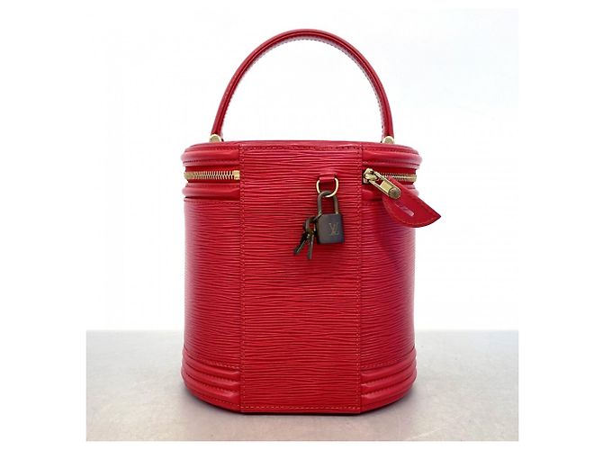 Borsa Louis Vuitton Epi Cannes Rosso - vista 11