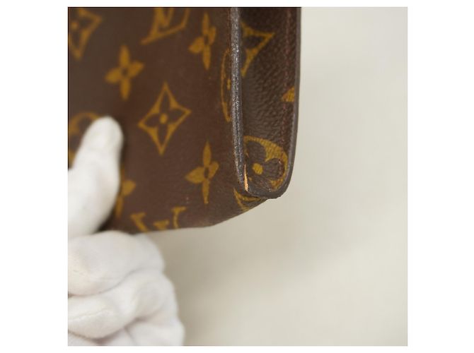 Borsa Tote Louis Vuitton Monogram Bucket PM Marrone - vista 10