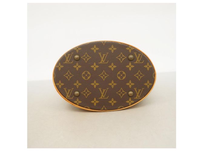 Borsa Tote Louis Vuitton Monogram Bucket PM Marrone - vista 3