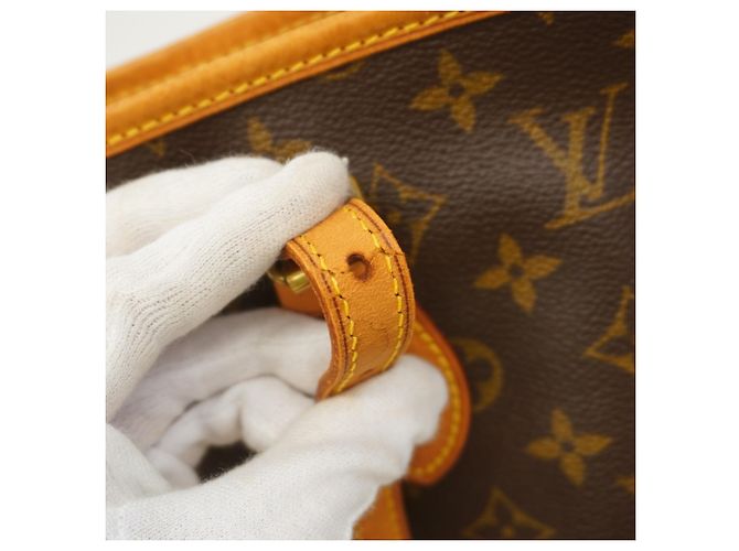 Borsa Tote Louis Vuitton Monogram Bucket PM Marrone - vista 7