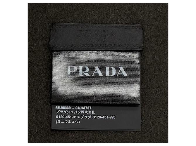 Stola Prada in misto lana e cashmere Marrone scuro - vista 6