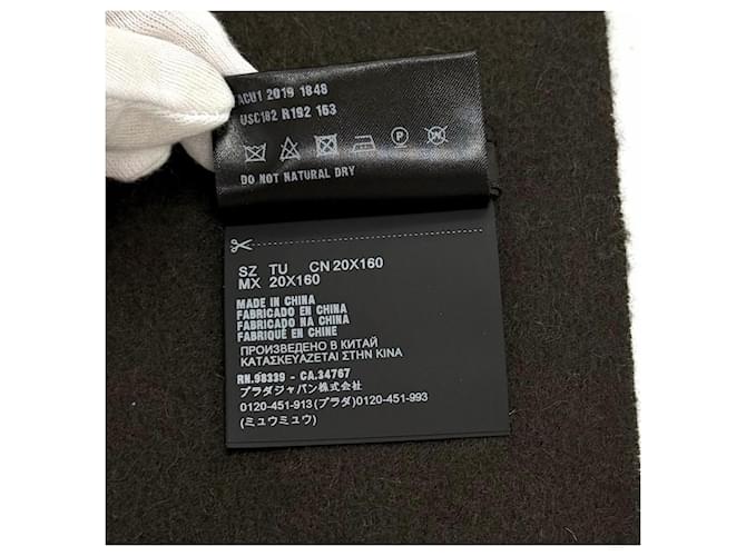 Stola Prada in misto lana e cashmere Marrone scuro - vista 7