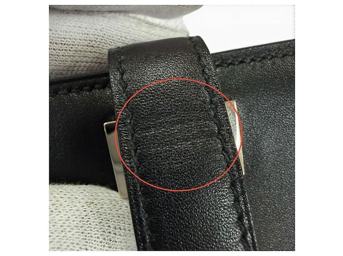 Hermès Tarjetero Hermes Bearn Mini Box Calf Negro - vista 11
