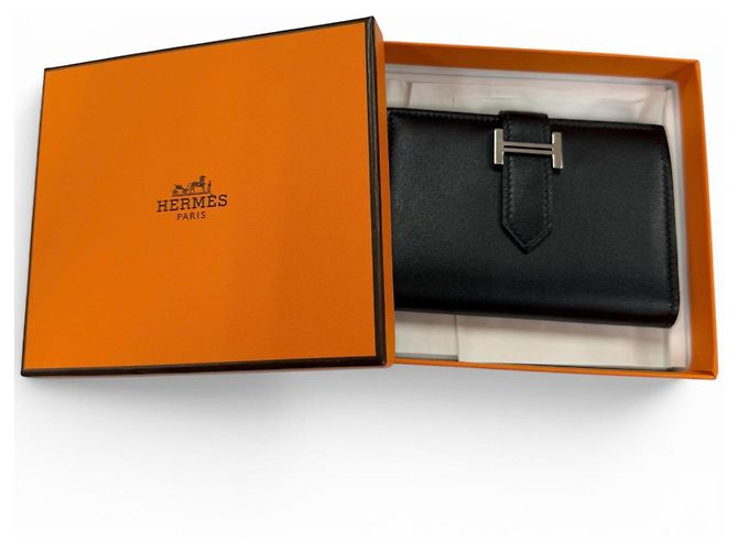 Hermès Tarjetero Hermes Bearn Mini Box Calf Negro - vista 2