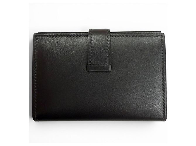 Hermès Tarjetero Hermes Bearn Mini Box Calf Negro - vista 3