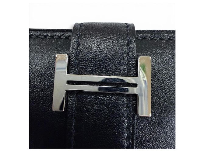 Hermès Tarjetero Hermes Bearn Mini Box Calf Negro - vista 6