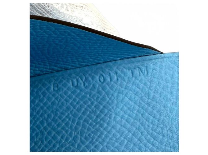 Hermès Cartera compacta Hermes Calvi Duo Celeste Azul claro - vista 10