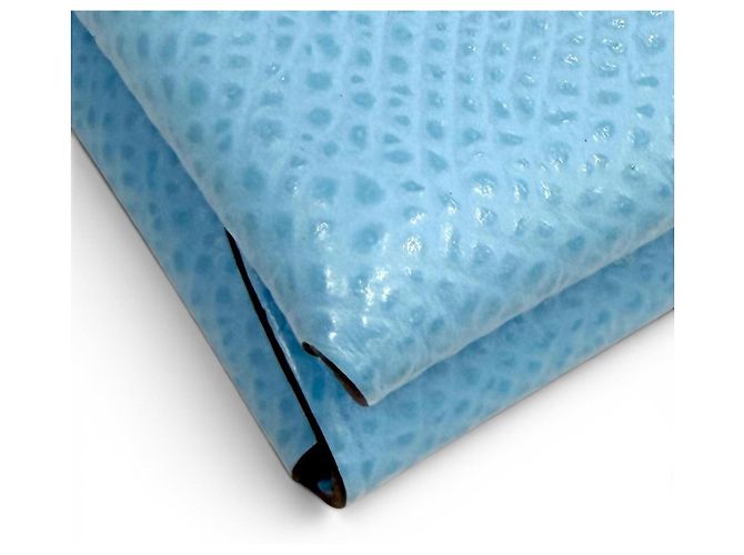 Hermès Cartera compacta Hermes Calvi Duo Celeste Azul claro - vista 7
