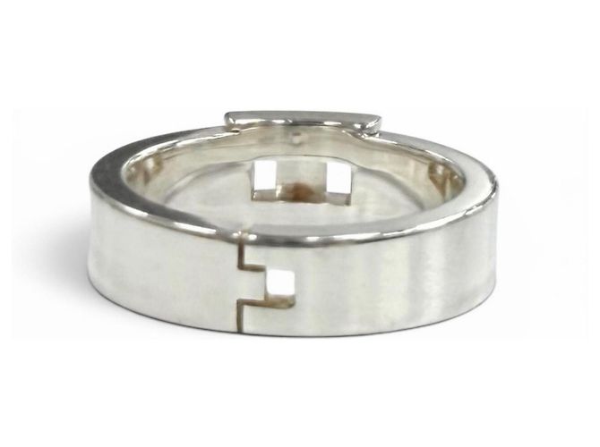 Ring Hermès Anello Hercules H-Motif Hermes Argento - vista 3