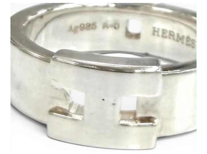Ring Hermès Anello Hercules H-Motif Hermes Argento - vista 5