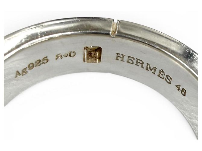Ring Hermès Anello Hercules H-Motif Hermes Argento - vista 8