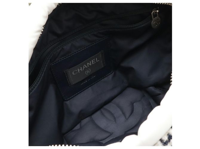 Borsa Chanel Doudoune Coconeige Marrone Bianco Giallo - vista 8
