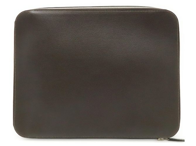 Hermès Borsa Overnight Hermes Marrone Nero - vista 2